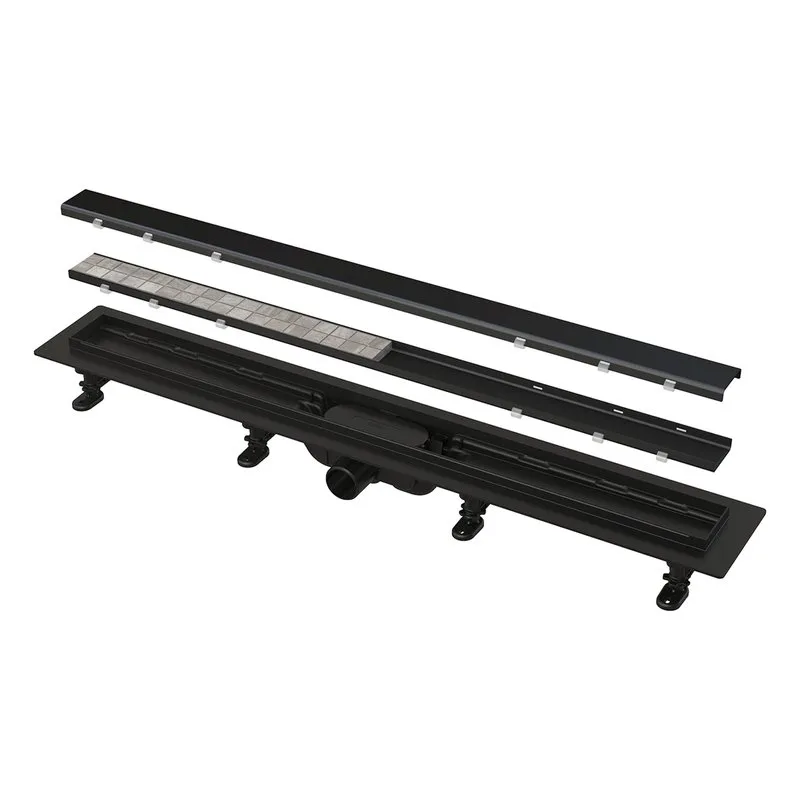 Душевой трап (лоток) AlcaPlast APZ19 APZ19BLACK-650, с решеткой и опорами Sancos — официальный сайт