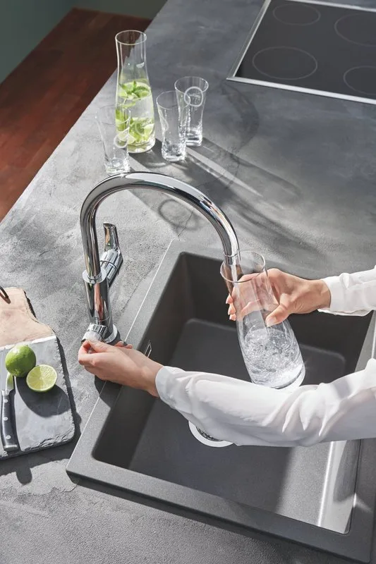 Смеситель для кухни Grohe Blue Pure Eurosmart 119708, с фильтром Sancos — официальный сайт