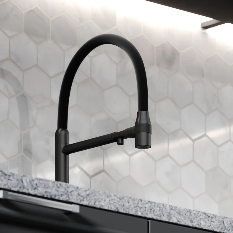 Смеситель для кухни Sancos Garda SC4009MB с гибким изливом, матовый черный Sancos — официальный сайт