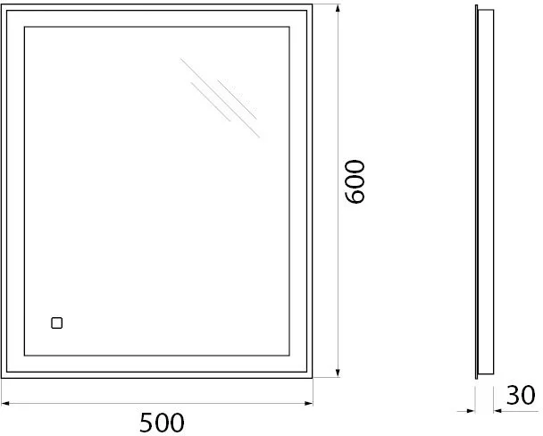 Зеркало BelBagno SPC-GRT-500-600-LED-TCH Sancos — официальный сайт