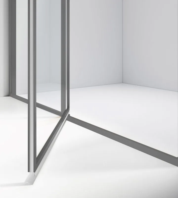 Душевой уголок Vincea Slim VSR-4SLP9012CLGM 120х90 см, профиль вороненая сталь, стекло прозрачное Sancos — официальный сайт