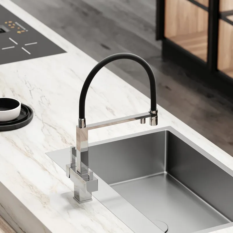 Смеситель для кухни Sancos Moro SC4006CH с гибким изливом, хром Sancos — официальный сайт