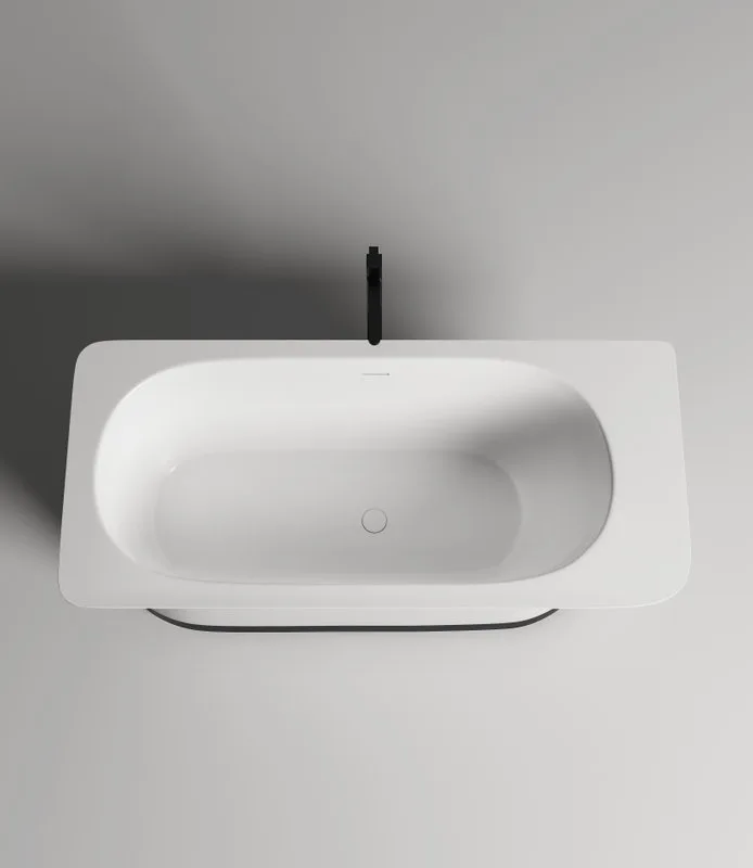 Ванна из искусственного камня Salini Ninfea S-Stone 180x80 см, отдельностоящая, матовая белая, со сл Sancos — официальный сайт