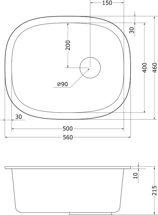 Мойка кухонная Emar Quartz EMQ-1560.P, алмаз Sancos — официальный сайт