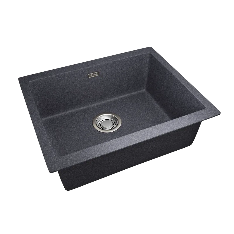 Мойка кухонная Emar Quartz EMQ-1555.P, морион Sancos — официальный сайт