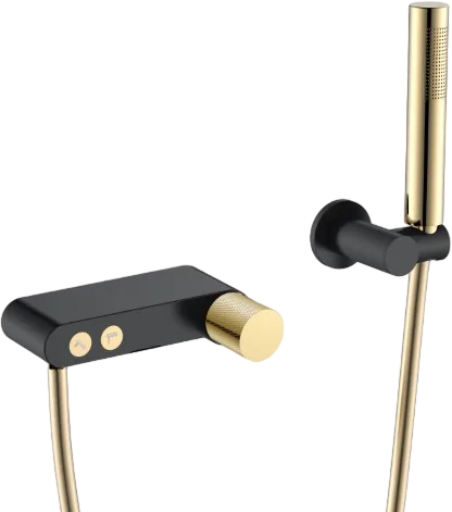 Смеситель для ванны с душем Boheme Stick 123-BG.2, black touch gold Sancos — официальный сайт