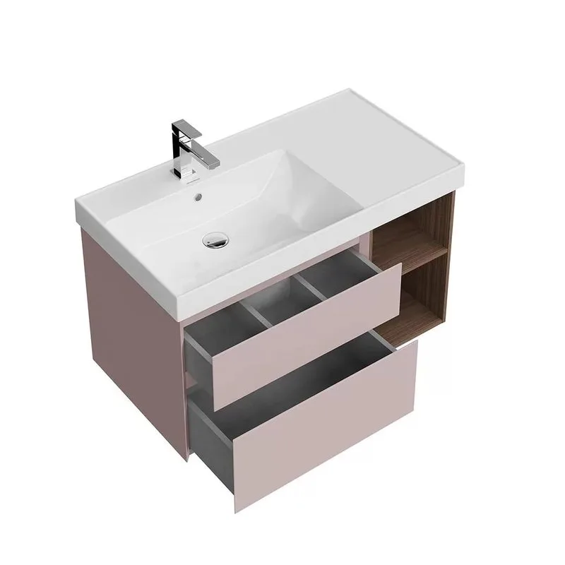 Тумба под раковину без столешницы KERAMA MARAZZI Cubo 90, левая подвесная, с ящиками и полкой, мальв Sancos — официальный сайт