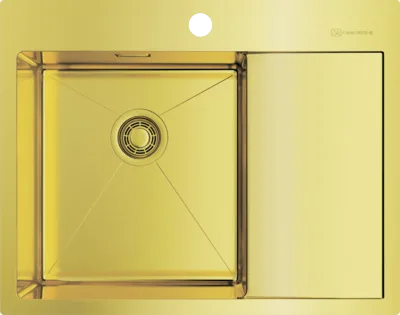 Мойка кухонная Omoikiri Akisame 65-LG-L светлое золото Sancos — официальный сайт