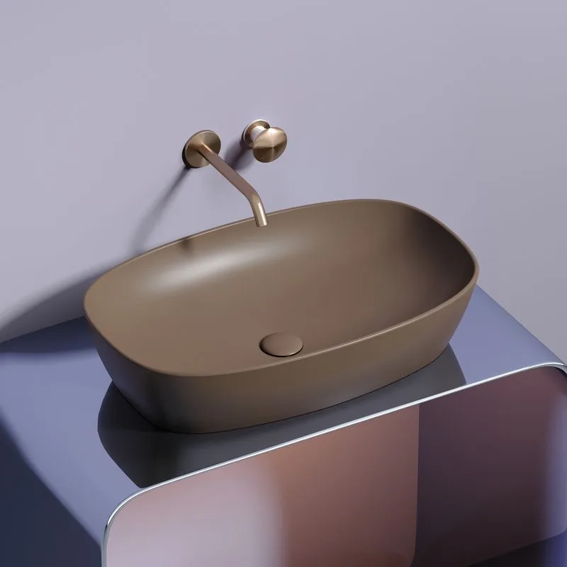 Накладная раковина Ceramicanova Element CN6049MDB темно-коричневая матовая Sancos — официальный сайт