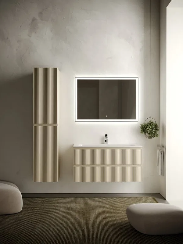 Тумба под раковину Sancos Snob R 100 подвесная Beige soft (капучино), SNR100CE Sancos — официальный сайт