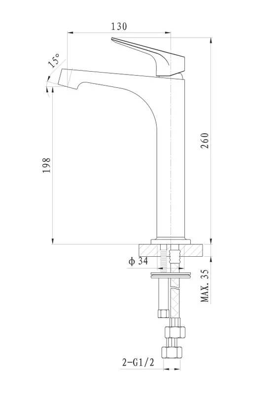 Смеситель для раковины Wonzon & Woghand Balance WW-051124-CR/L хром Sancos — официальный сайт