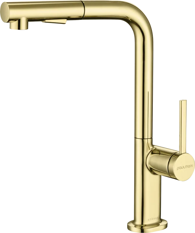 Смеситель для кухни Paulmark Neo Ne214419-G, золото Sancos — официальный сайт