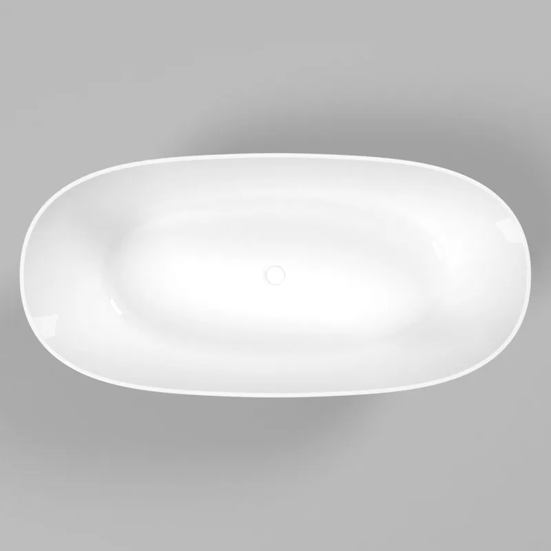 Ванна из искусственного камня WHITECROSS Onyx A 160x75 см, отдельностоящая, белая, овальная, с донны Sancos — официальный сайт