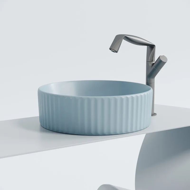 Накладная раковина Ceramicanova Element CN6057ML голубой матовый Sancos — официальный сайт