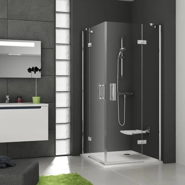 Душевой уголок Ravak Smartline SMSRV4 80х80 Transparent, профиль хром Sancos — официальный сайт