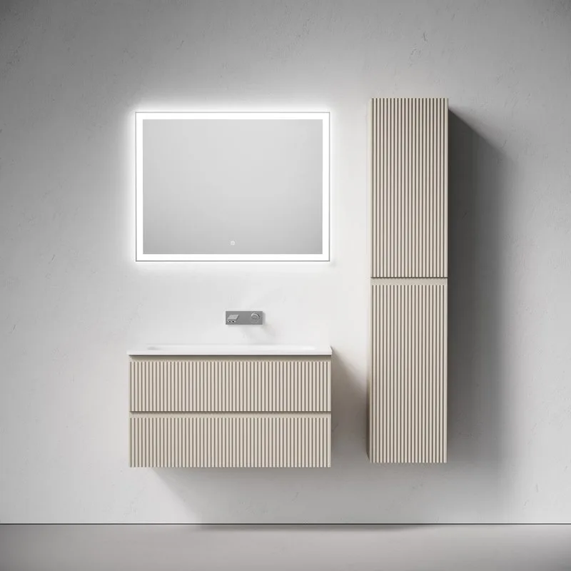 Тумба с раковиной Sancos Snob R 90 подвесная, beige soft, раковина СN7019wx Sancos — официальный сайт