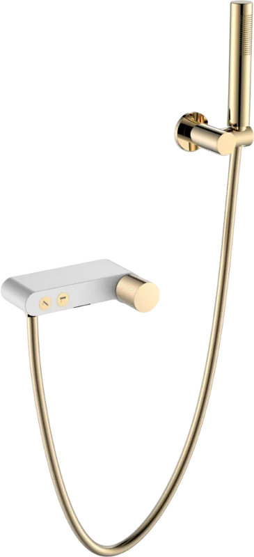 Смеситель для ванны с душем Boheme Stick 123-WG.2, white touch gold Sancos — официальный сайт