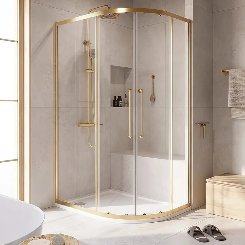 Душевой уголок Cezares Relax RELAX-304-RH-2-120/90-C-BORO 120x90, профиль брашированное золото Sancos — официальный сайт