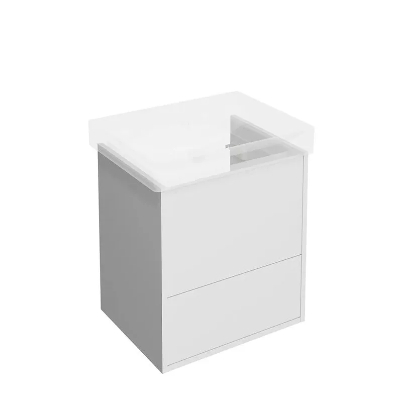 Тумба под раковину без столешницы KERAMA MARAZZI Pro 55 подвесная, 2 ящика, матовая белая Sancos — официальный сайт
