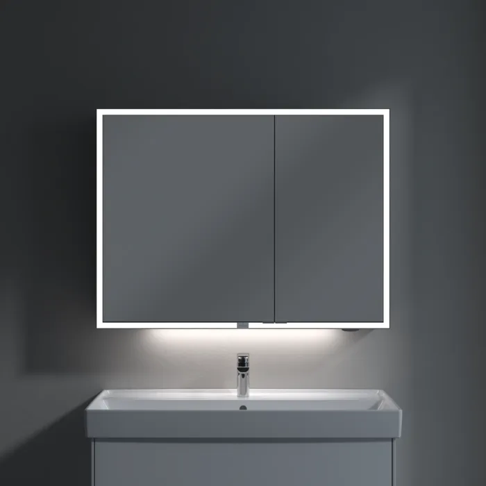 Зеркало-шкаф Villeroy & Boch My View Now A4551000 100х75 с LED-подсветкой, 6500 K Sancos — официальный сайт