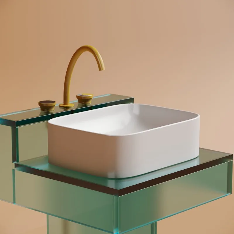 Накладная раковина Ceramicanova Element CN6052MW белая матовая Sancos — официальный сайт