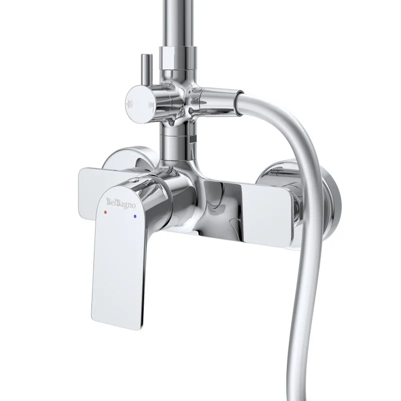 Душевая стойка BelBagno Due DOCM-CRM, хром Sancos — официальный сайт