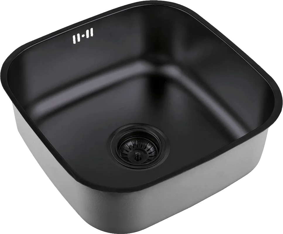 Мойка кухонная Zorg Inox PVD SZR 4040 GRAFIT графит Sancos — официальный сайт