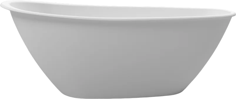 Ванна из искусственного камня WHITECROSS Spinel B 155x75 см, отдельностоящая, матовая белая, овальна Sancos — официальный сайт