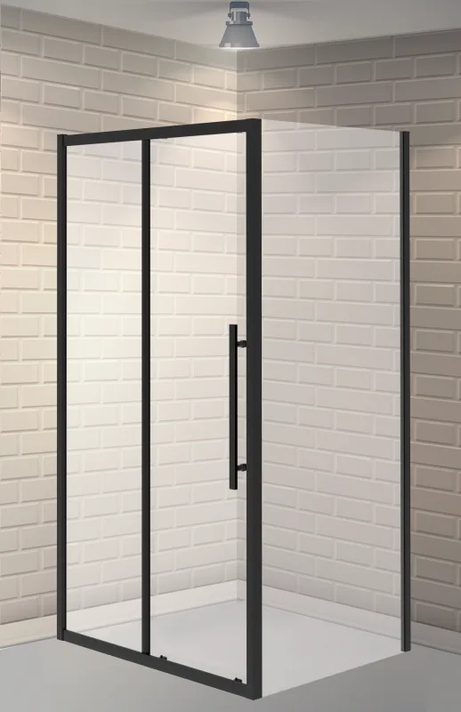 Душевой уголок Esbano Flex ESF-129PS-B 120х90 см, профиль черный, стекло прозрачное Sancos — официальный сайт