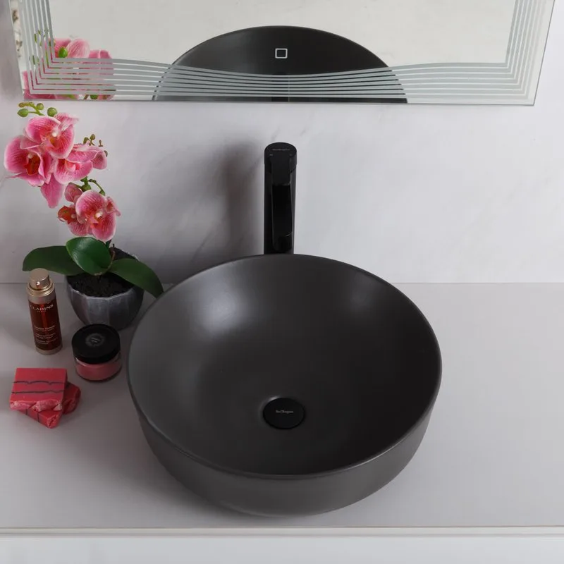 Накладная раковина BelBagno BB1315-H311 серая матовая Sancos — официальный сайт