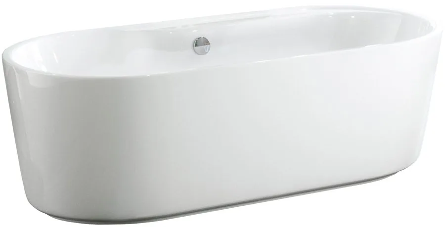 Акриловая ванна BelBagno BB14-K 180x85 см, отдельностоящая, белая, овальная, с каркасом Sancos — официальный сайт
