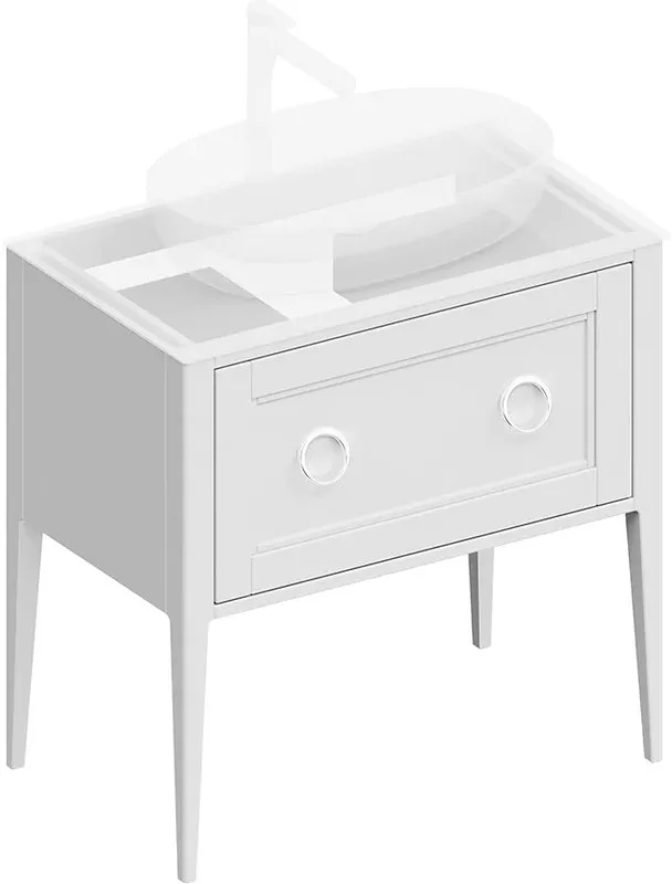 Тумба под раковину без столешницы KERAMA MARAZZI Plaza Classic Neo 80 с органайзером, белая матовая Sancos — официальный сайт