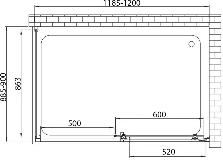 Душевой уголок Vincea Alpha VSR-3AL9012CLB 120х90 см, профиль черный Sancos — официальный сайт