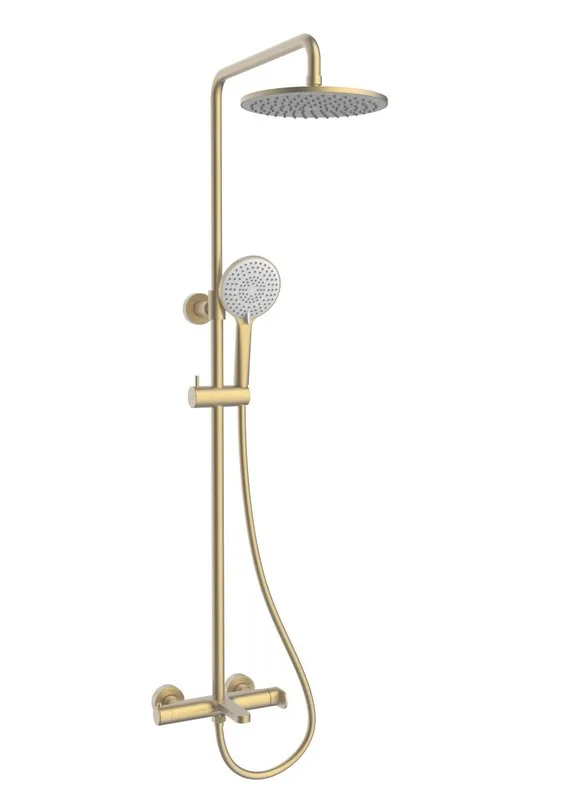 Душевая стойка Vincea Rondo VSFS-1R1BG с изливом, брашированное золото Sancos — официальный сайт