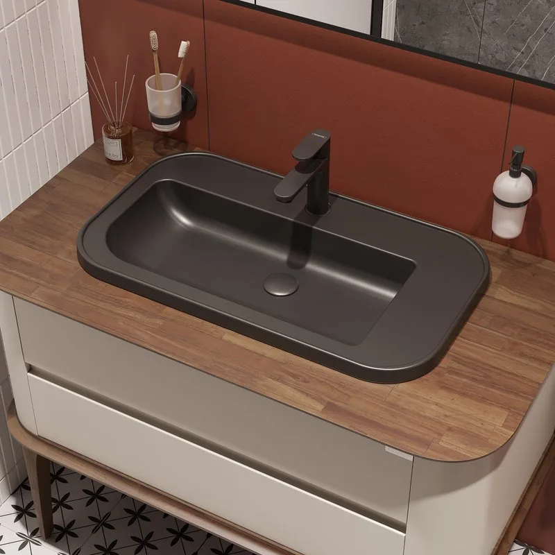 Смеситель для раковины Hansgrohe Rebris S 72517670 с донным клапаном, черный матовый Sancos — официальный сайт