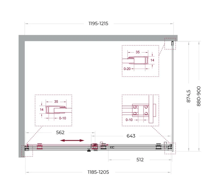 Душевой уголок BelBagno Soft Close-2 AH-1-120/90-C-Cr профиль хром Sancos — официальный сайт