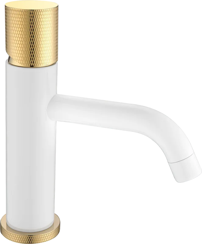 Смеситель для раковины Boheme Stick 121-WG.2 white touch gold Sancos — официальный сайт