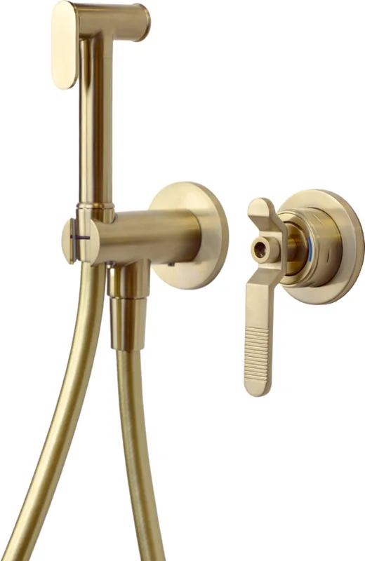 Гигиенический душ Bronze de Luxe 1760's 3253CG С ВНУТРЕННЕЙ ЧАСТЬЮ, со смесителем, матовое золото Sancos — официальный сайт
