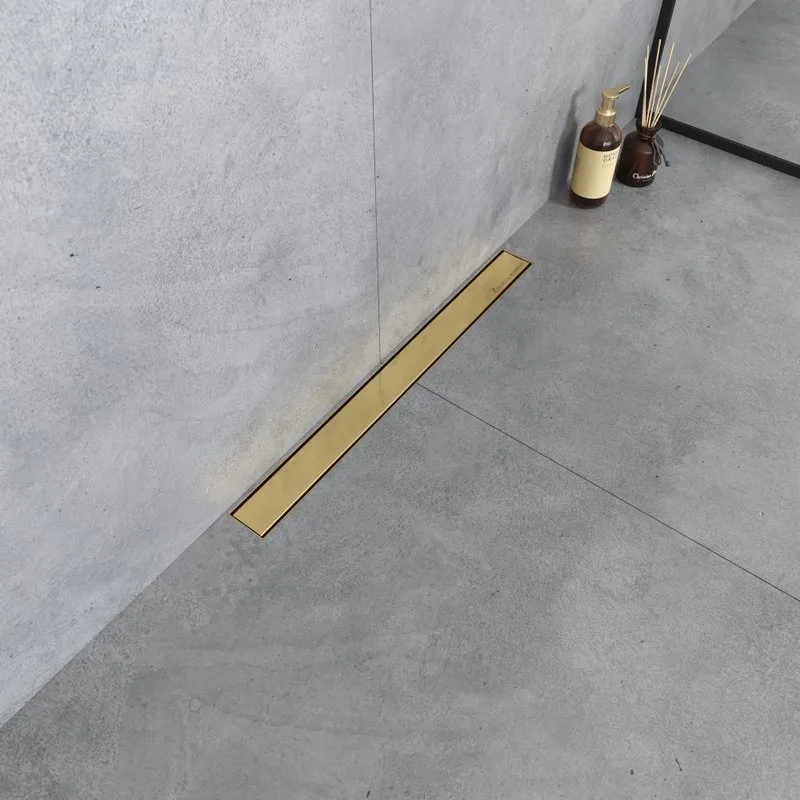 Душевой трап (лоток) Boheme Premium Linear 60 см, золото Sancos — официальный сайт