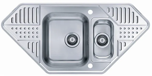 Мойка PIXEL 60 MLEI-90 1090 X 520 1+1/2 угловая в ком. с сифоном 1074346,