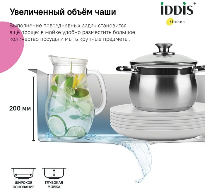 Мойка кухонная IDDIS Edifice EDI54S0i77 Sancos — официальный сайт