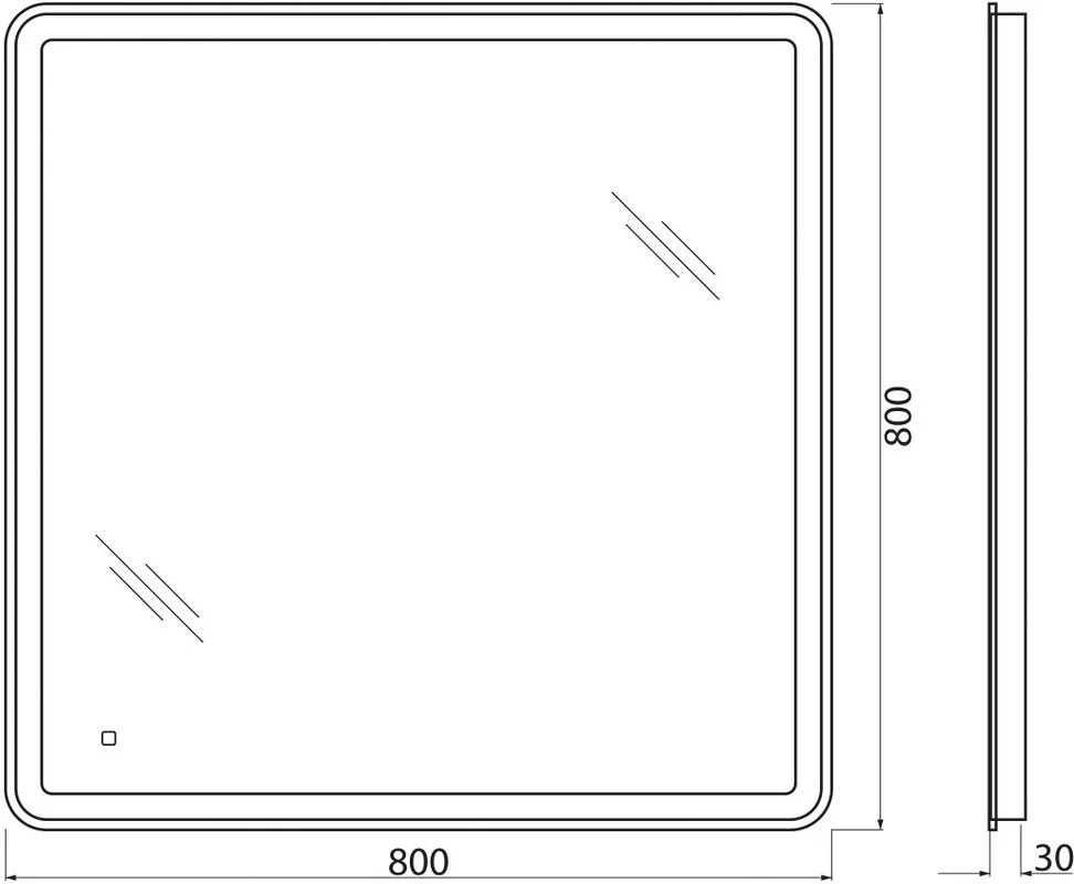 Зеркало BelBagno SPC-MAR-800-800-LED-TCH Sancos — официальный сайт