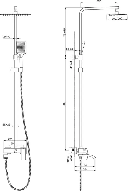 Душевая стойка Wonzon & Woghand FIT WW-88739009-CR, хром Sancos — официальный сайт