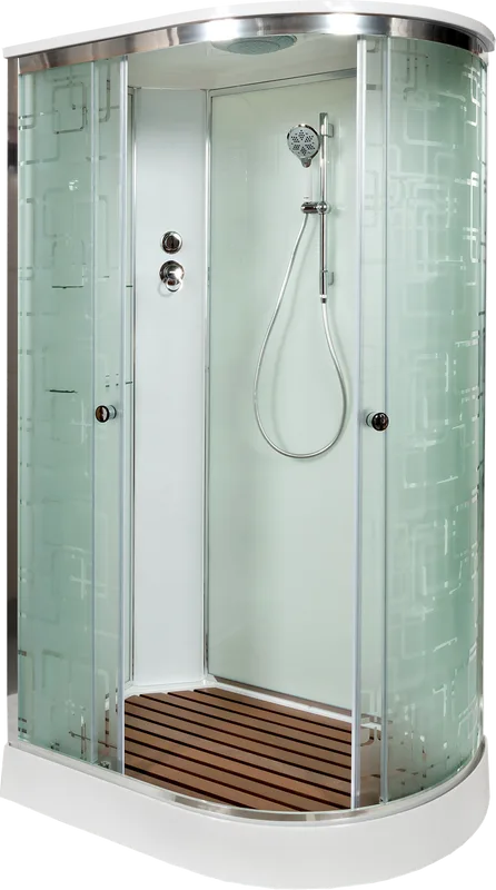 Душевая кабина DTO EM1512L 120х80, профиль хром, стекло матовое с узором Sancos — официальный сайт