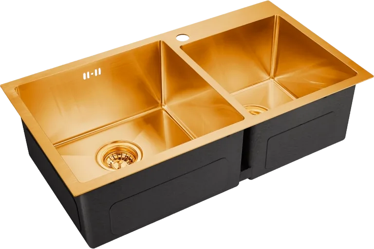 Мойка кухонная Emar PVD EMB-210 PVD Nano Golden Sancos — официальный сайт
