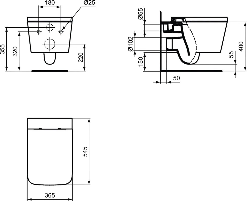 Унитаз подвесной Ideal Standard BLEND CUBE T368601 Sancos — официальный сайт