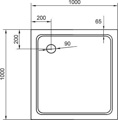 Поддон для душа Cezares Tray SMC TRAY-M-A-100-35-W Sancos — официальный сайт