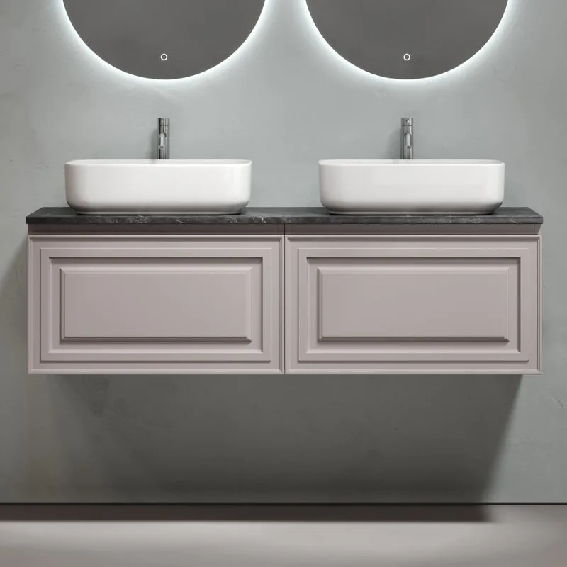 Тумба с раковиной Sancos Very 160 doha soft, столешница черный мрамор TT160A1X, раковина CN5043 Sancos — официальный сайт