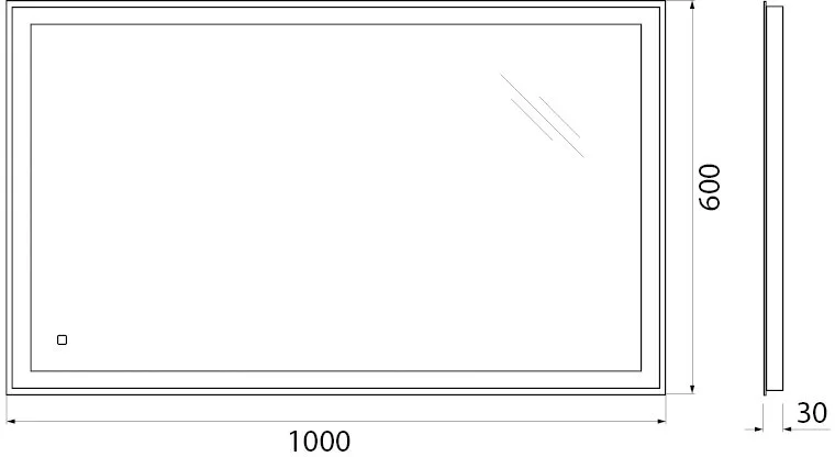 Зеркало BelBagno SPC-GRT-1000-600-LED-TCH Sancos — официальный сайт