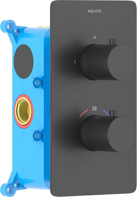 Термостатический смеситель встраиваемый AQUATEK Европа AQ1392MB для ванны с душем, С ВНУТРЕННЕЙ ЧАСТ Sancos — официальный сайт